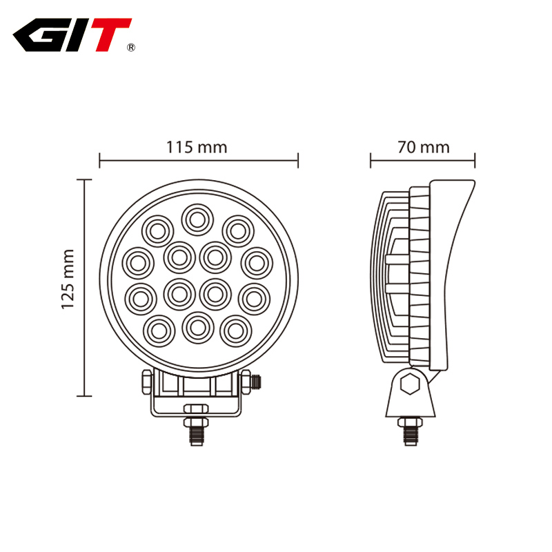 4inch 42W Round Led Working Light for Forklift